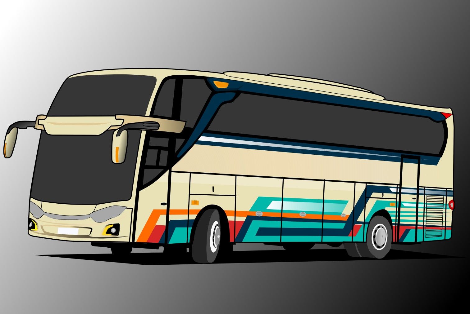 Detail Desain Livery Bus Nomer 45