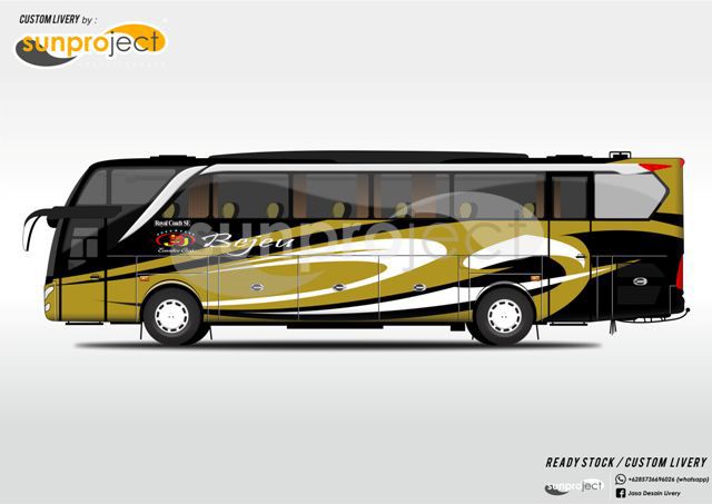 Detail Desain Livery Bus Simple Nomer 15