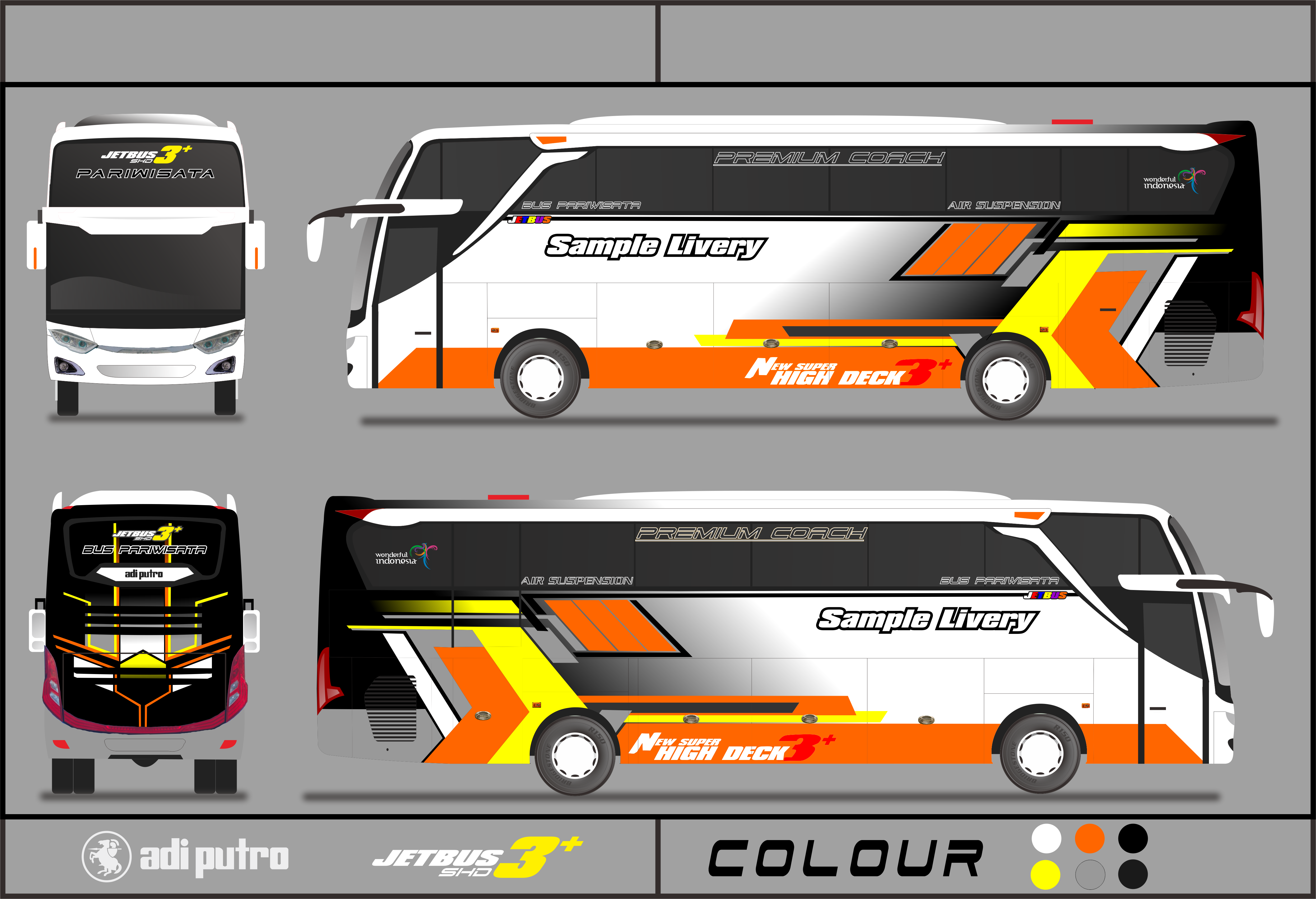 Detail Desain Livery Bus Simple Nomer 20