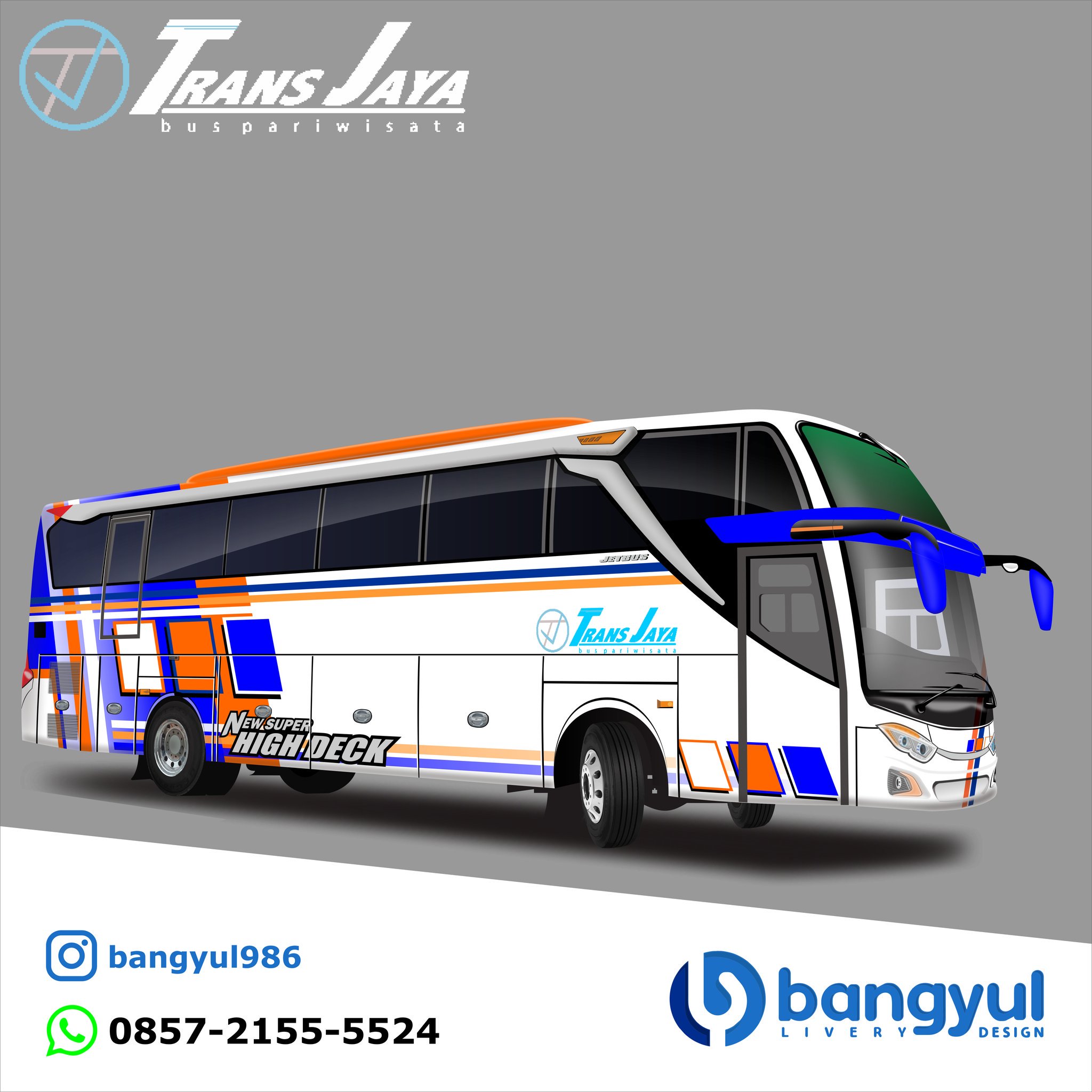 Detail Desain Livery Bus Simple Nomer 25