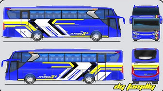 Detail Desain Livery Bus Simple Nomer 46