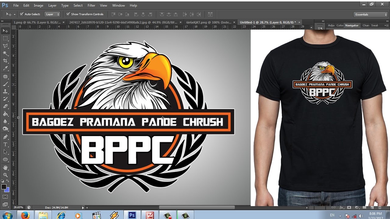 Detail Desain Logo Kaos Nomer 7