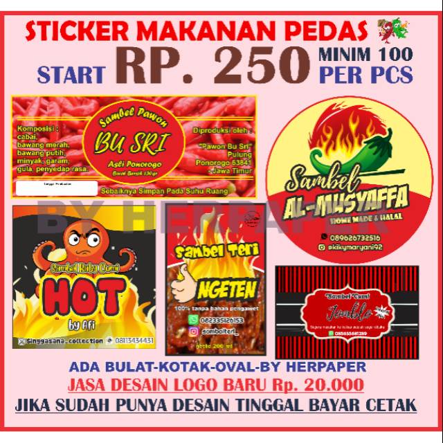 Detail Desain Logo Sambal Nomer 23