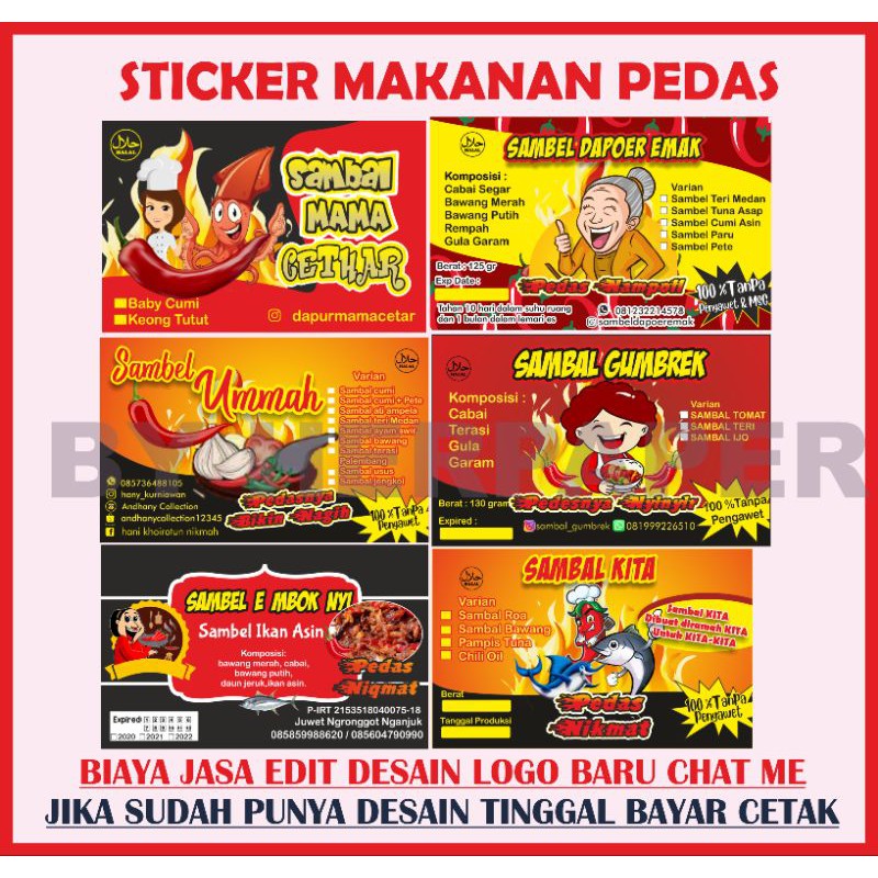 Detail Desain Logo Sambal Nomer 47