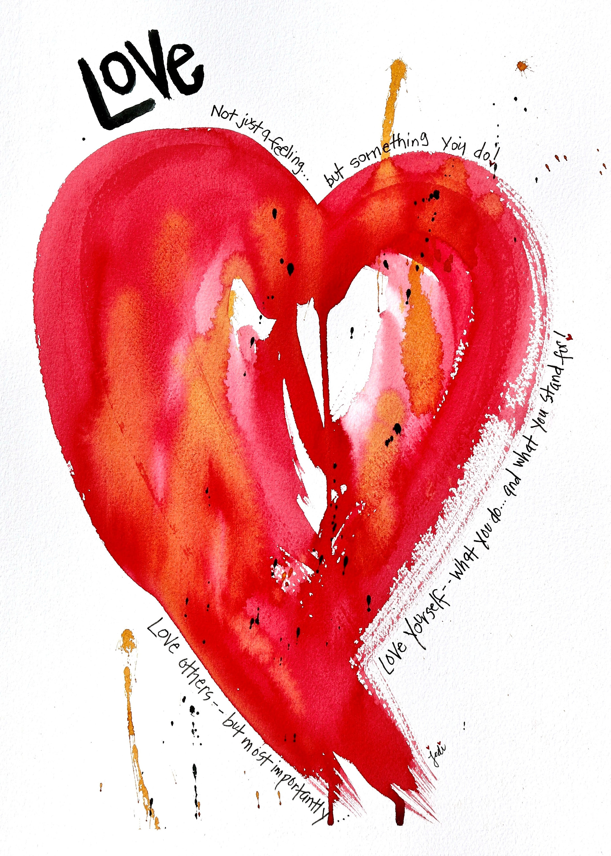 Detail Heart Illustration Watercolor Nomer 16