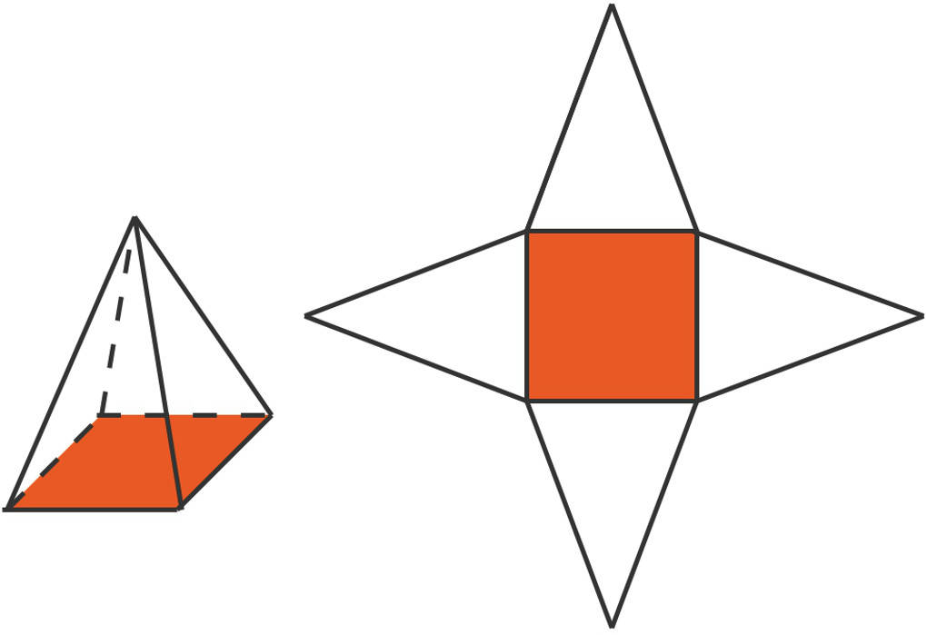 Detail Quadratische Pyramide Netz Nomer 10