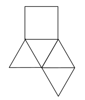 Detail Quadratische Pyramide Netz Nomer 15