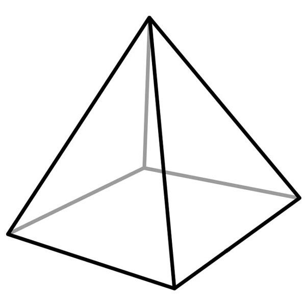 Detail Quadratische Pyramide Netz Nomer 16