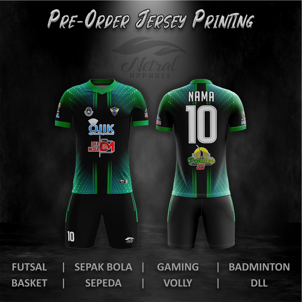 Detail Jersey Tim Futsal Liga Indonesia Nomer 16