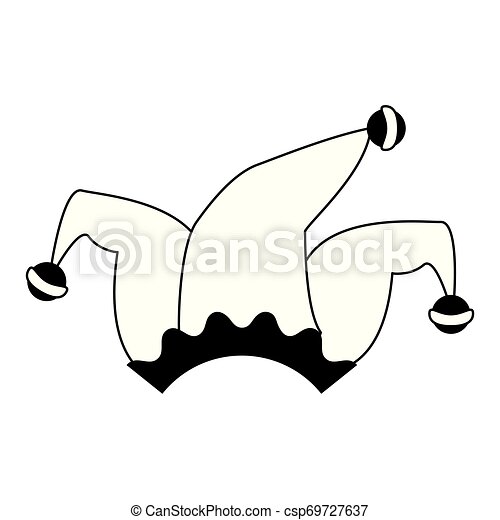 Detail Jester Hat Clipart Black And White Nomer 17