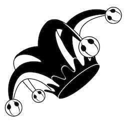 Detail Jester Hat Clipart Black And White Nomer 3