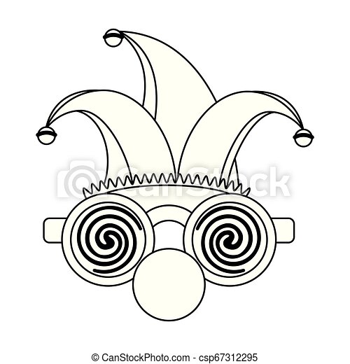 Detail Jester Hat Clipart Black And White Nomer 42