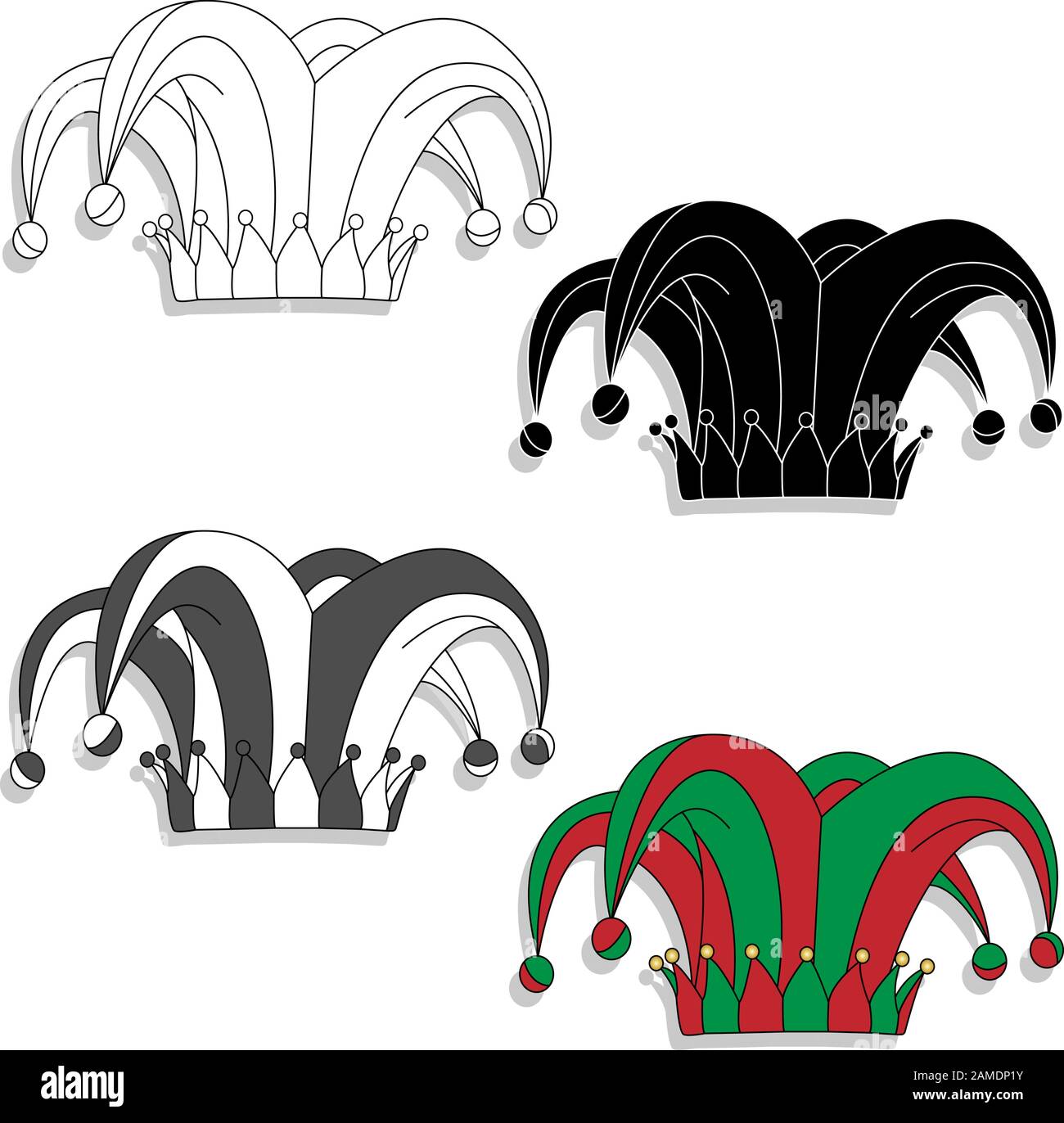 Detail Jester Hat Vector Nomer 16