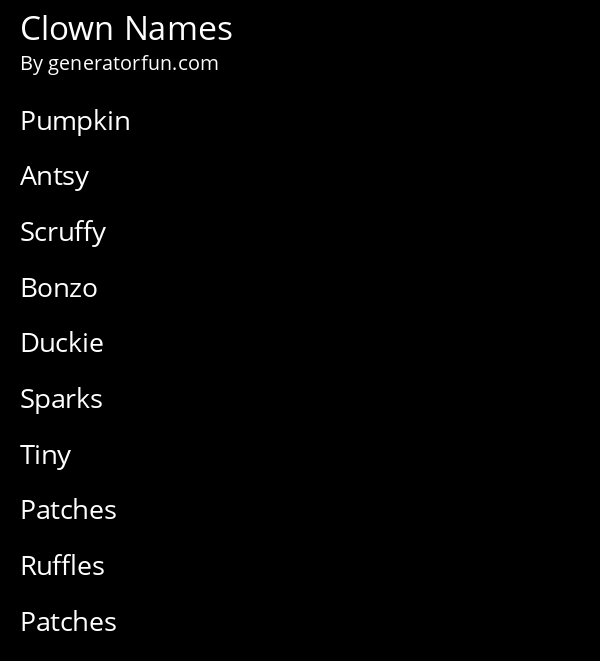 Detail Jester Names Generator Nomer 13