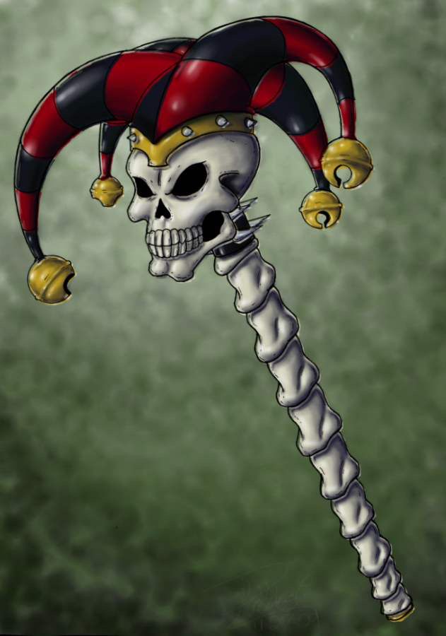 Detail Jester Skull Cane Nomer 19