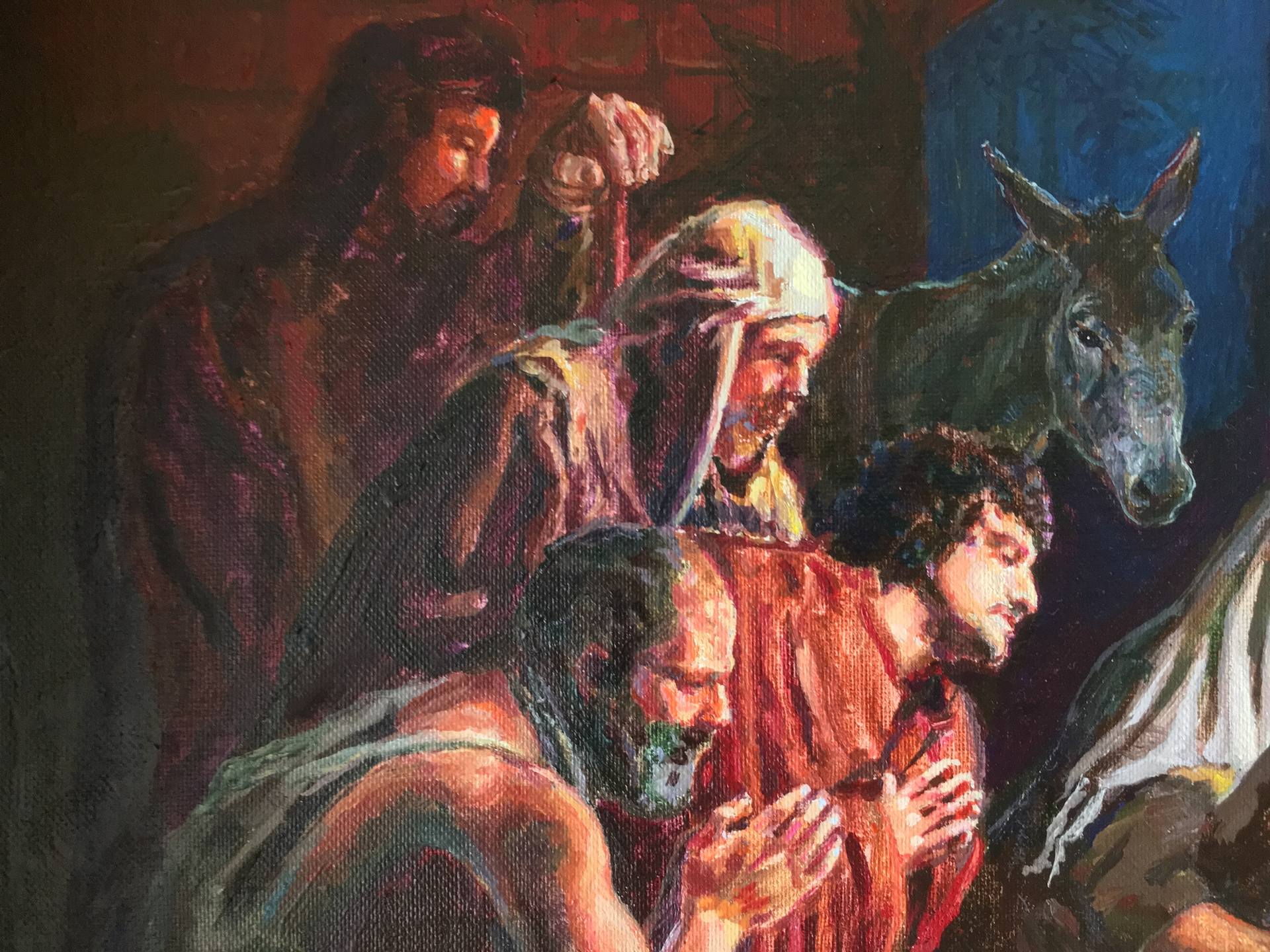 Detail Jesus Born Painting Nomer 44