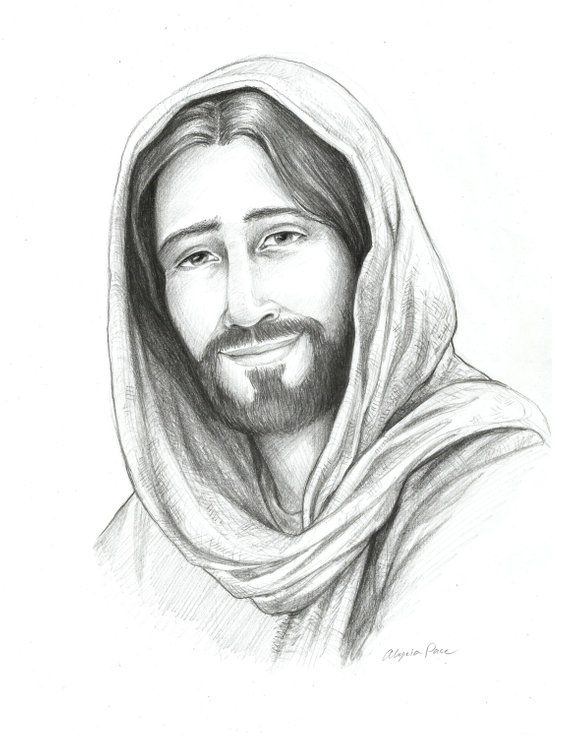 Detail Jesus Christ Sketches Pencil Nomer 2