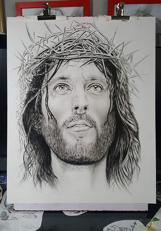 Detail Jesus Christ Sketches Pencil Nomer 18