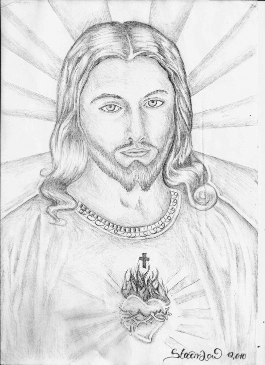 Detail Jesus Christ Sketches Pencil Nomer 21
