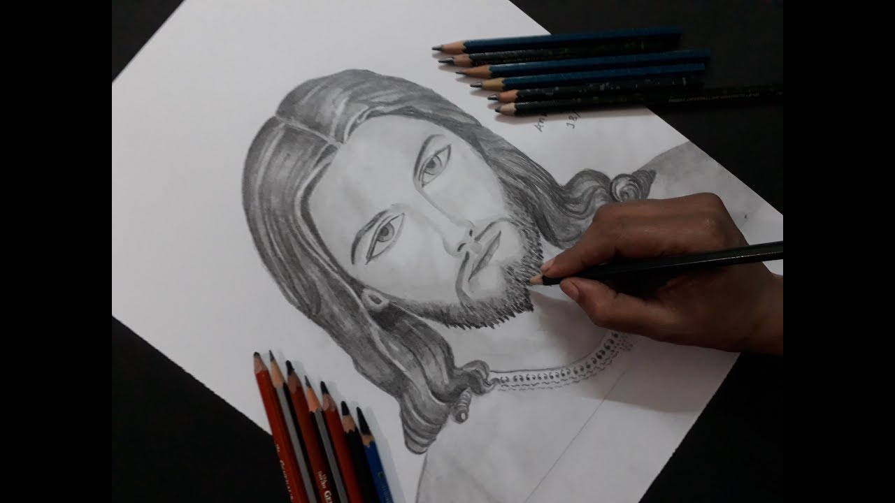 Detail Jesus Christ Sketches Pencil Nomer 28