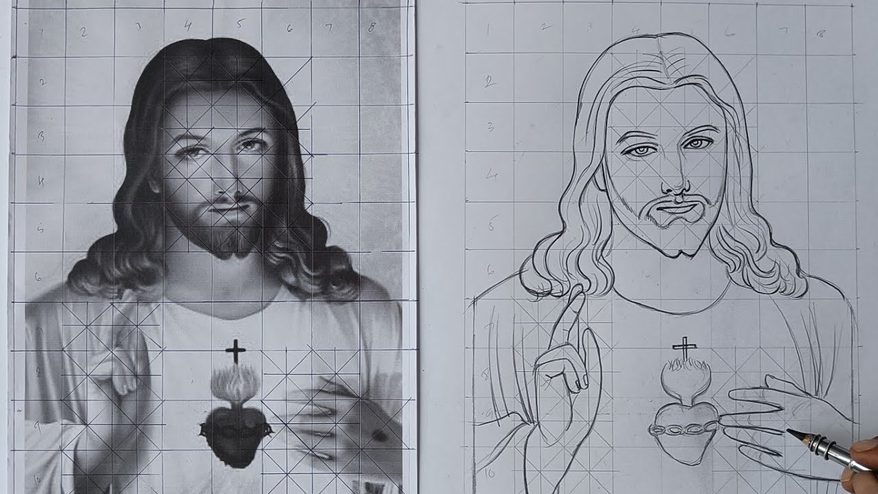 Detail Jesus Christ Sketches Pencil Nomer 34