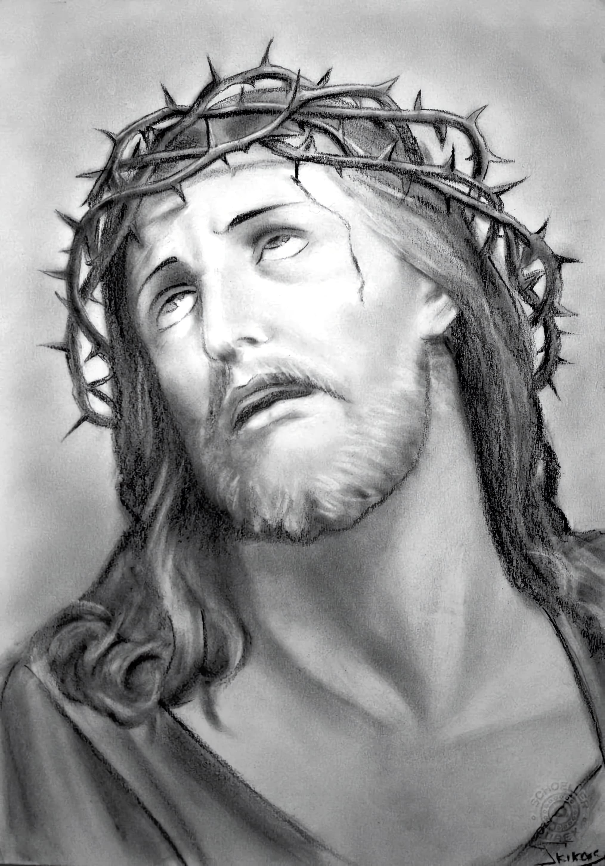 Detail Jesus Christ Sketches Pencil Nomer 38