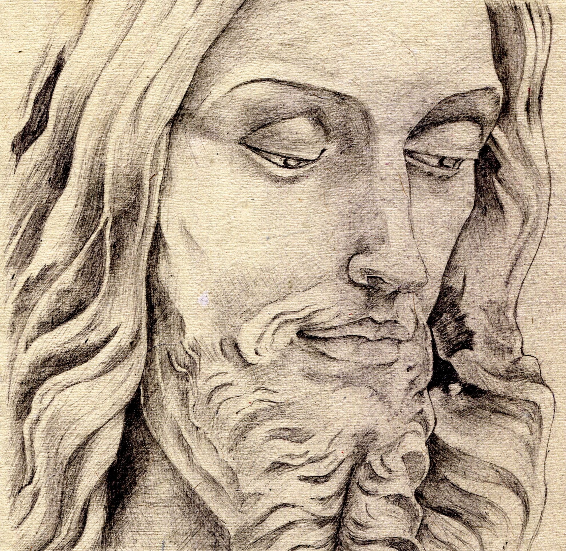 Detail Jesus Christ Sketches Pencil Nomer 39