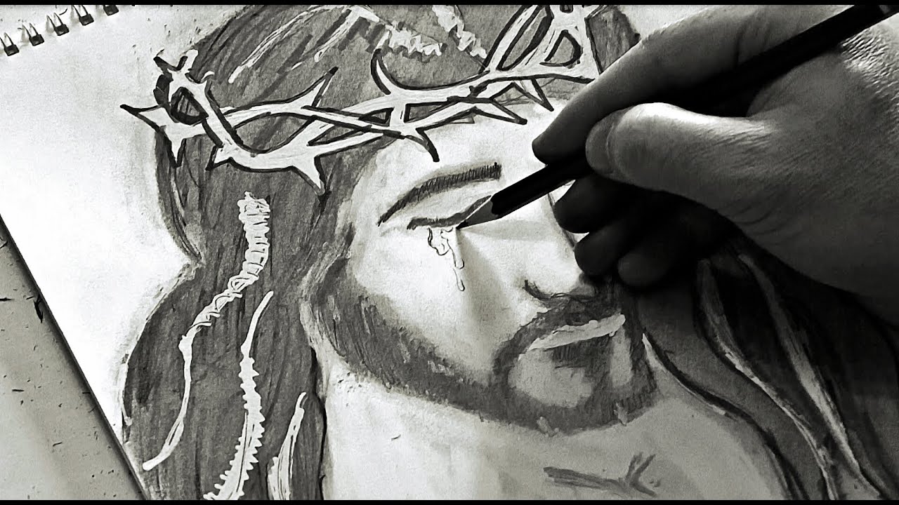 Detail Jesus Christ Sketches Pencil Nomer 10