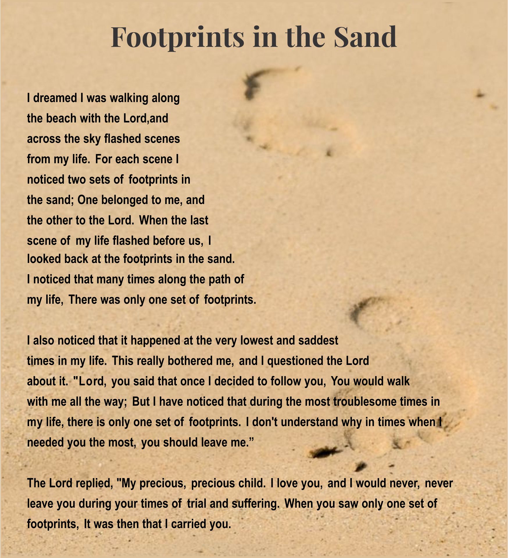 Detail Jesus Footprints In The Sand Picture Nomer 24