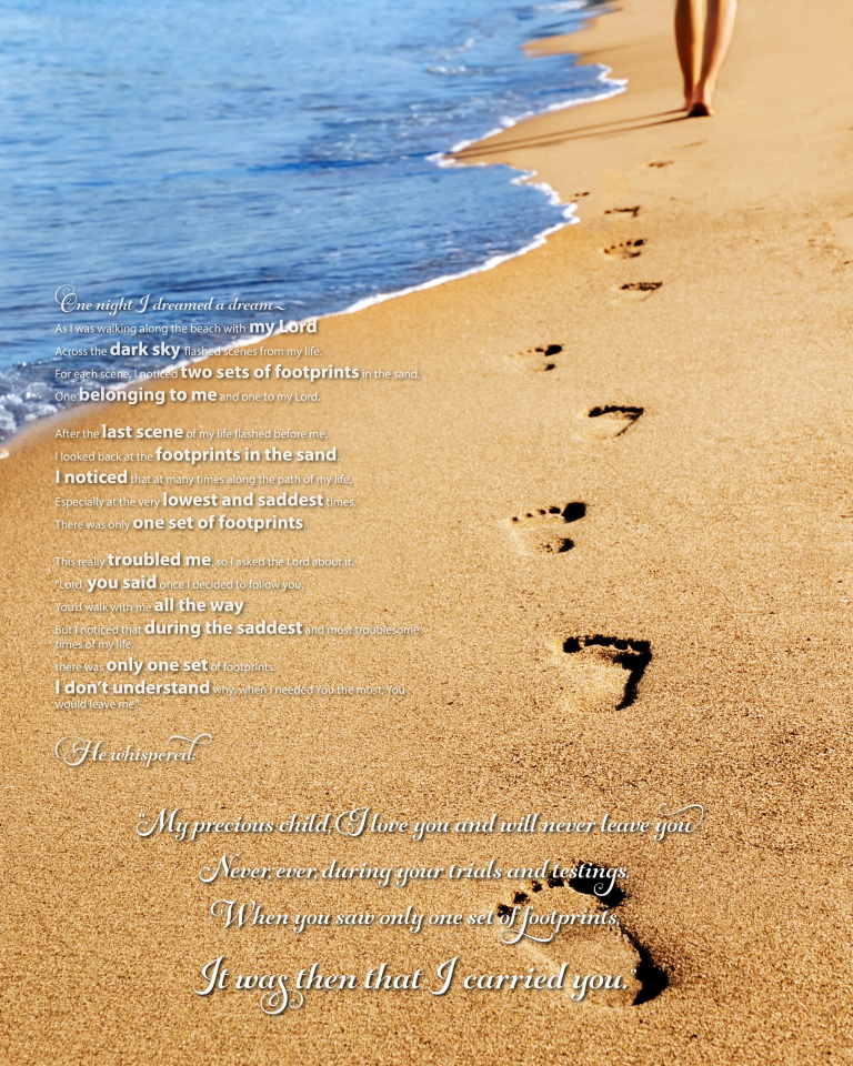 Detail Jesus Footprints In The Sand Picture Nomer 8