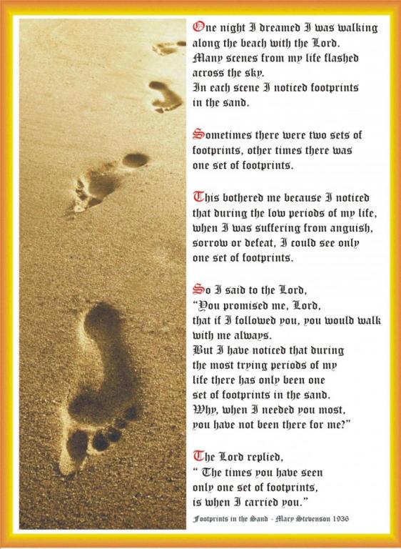 Detail Jesus Footprints In The Sand Pictures Nomer 9