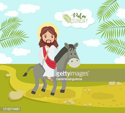 Detail Jesus On A Donkey Clipart Nomer 14