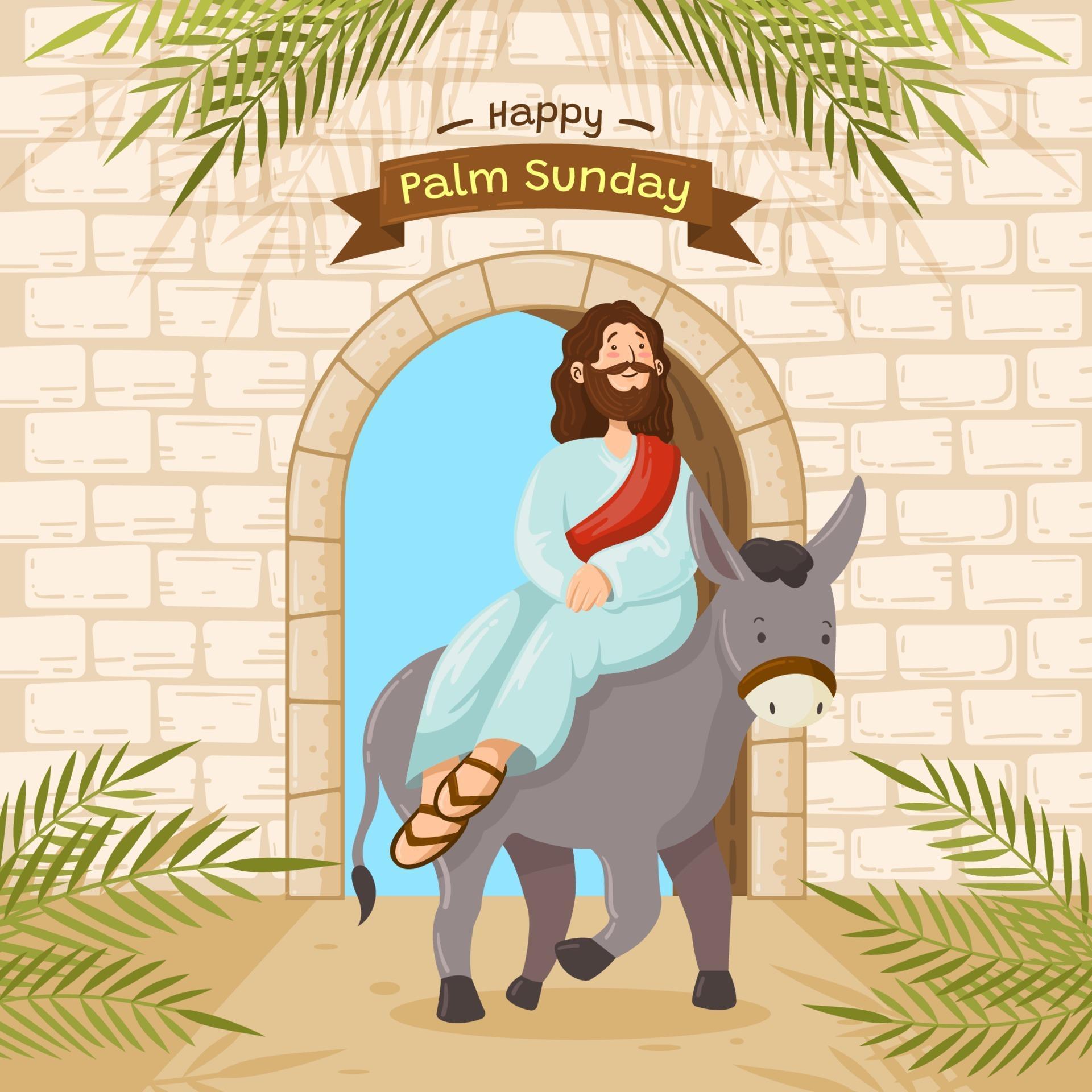 Detail Jesus On A Donkey Clipart Nomer 17