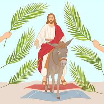 Detail Jesus On A Donkey Clipart Nomer 20