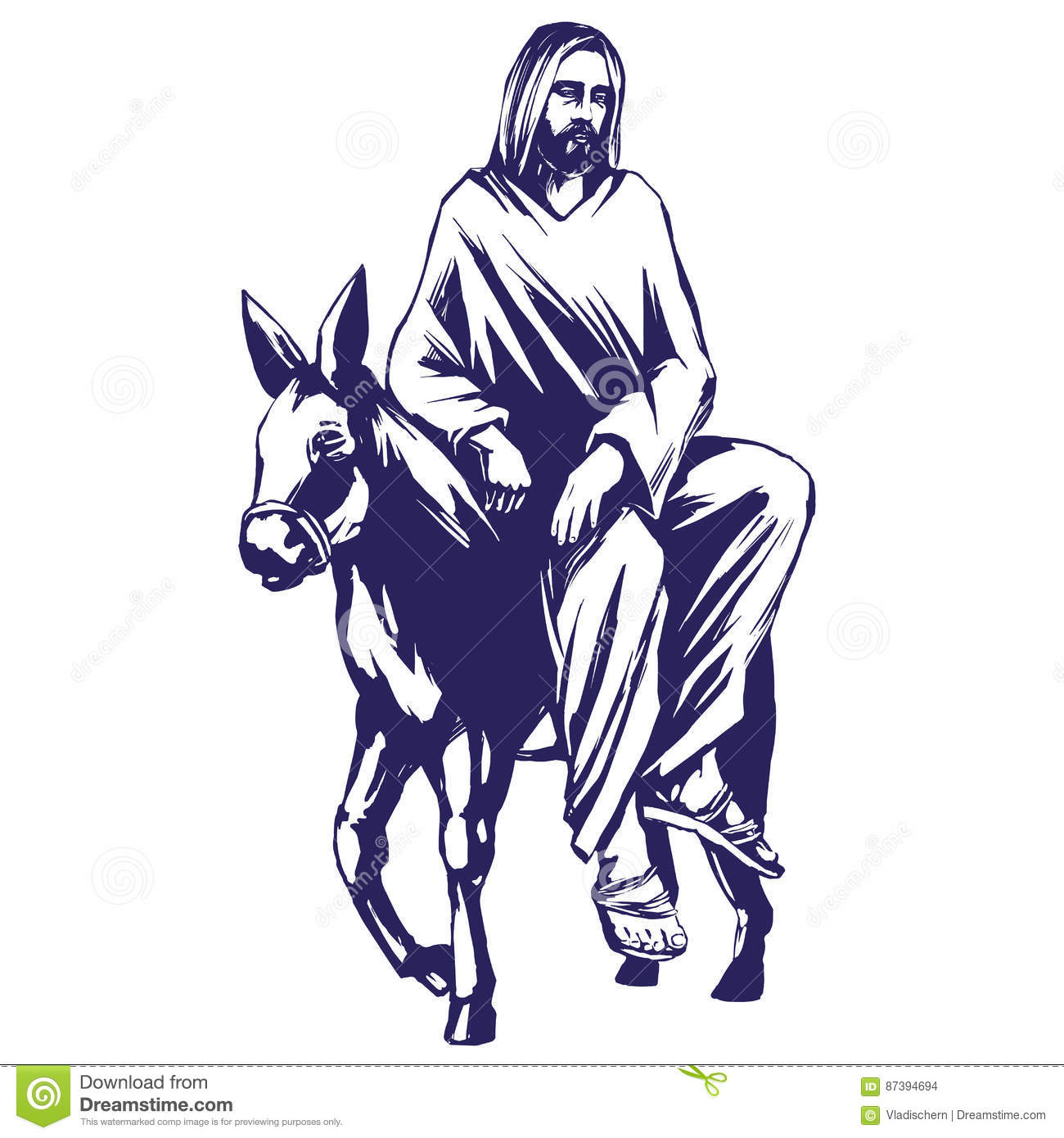 Detail Jesus On A Donkey Clipart Nomer 24