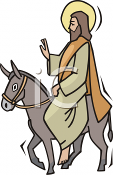 Detail Jesus On A Donkey Clipart Nomer 8