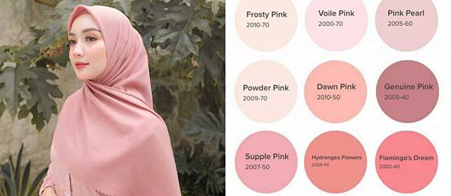 Detail Jilbab Warna Pink Rose Nomer 15