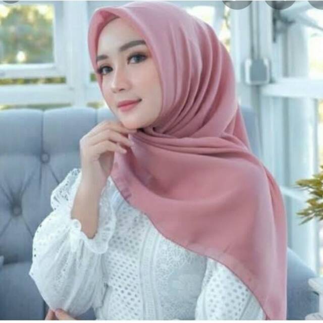 Detail Jilbab Warna Pink Rose Nomer 18