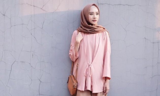 Detail Jilbab Warna Pink Rose Nomer 36