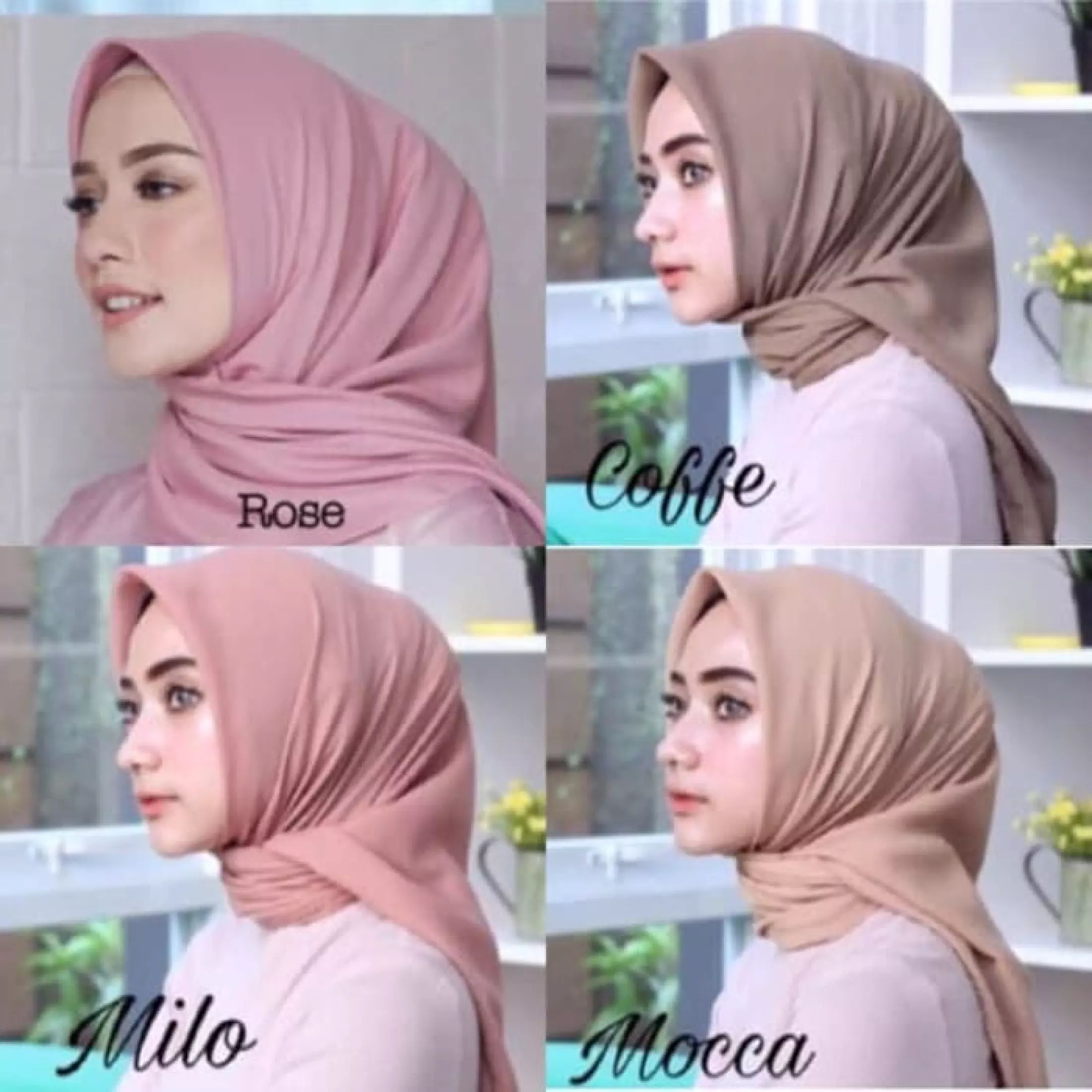 Detail Jilbab Warna Pink Rose Nomer 40