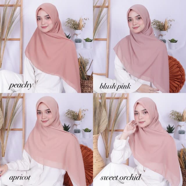 Detail Jilbab Warna Pink Rose Nomer 45