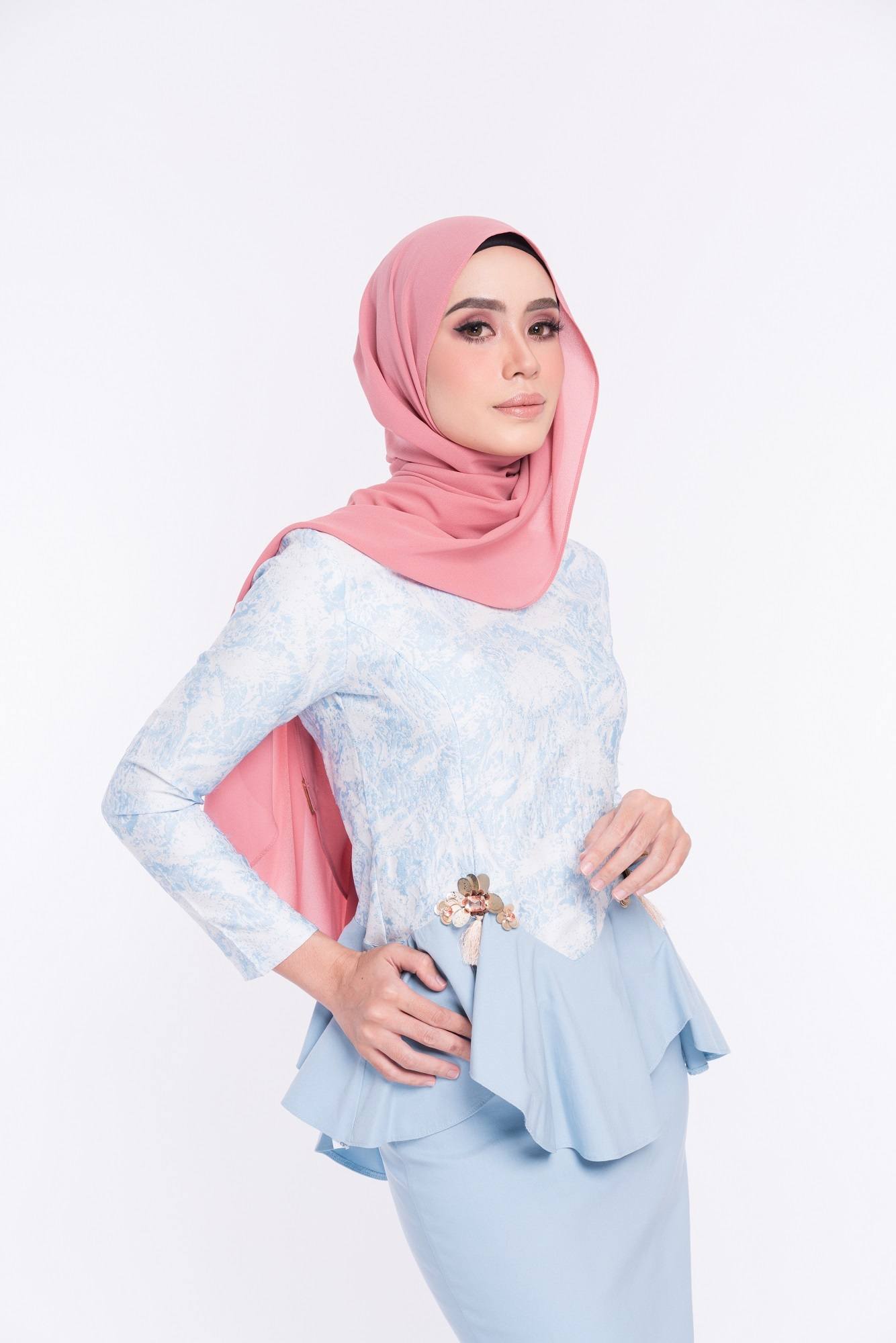 Detail Jilbab Warna Pink Rose Nomer 54