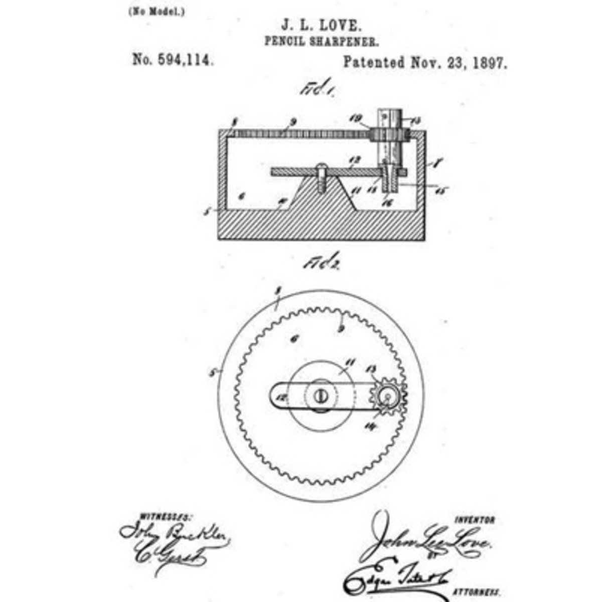 Detail John Lee Love Pencil Sharpener Inventor Nomer 2