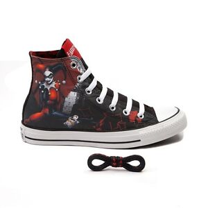 Joker And Harley Quinn Converse Shoes - KibrisPDR