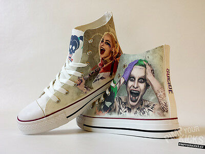 Detail Joker And Harley Quinn Converse Shoes Nomer 10