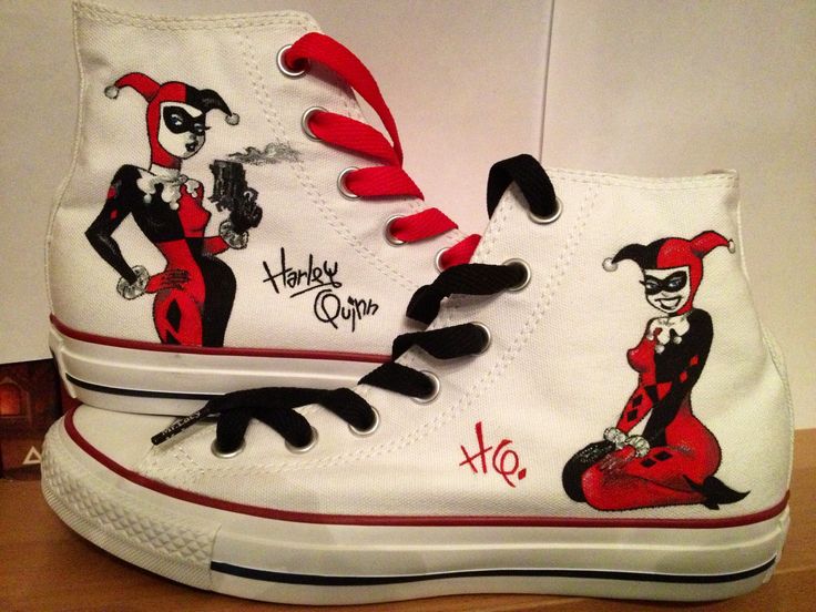 Detail Joker And Harley Quinn Converse Shoes Nomer 47