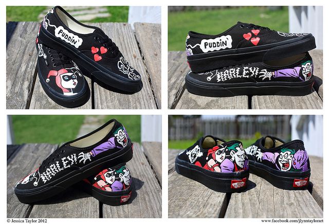 Detail Joker And Harley Quinn Vans Shoes Nomer 13