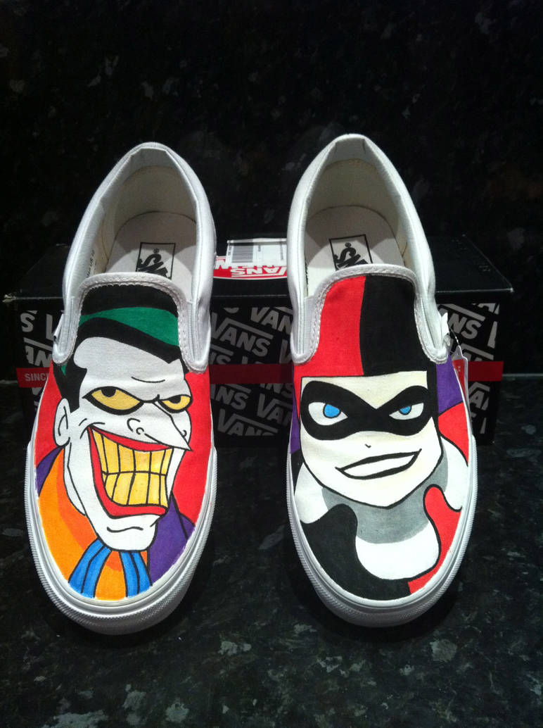 Detail Joker And Harley Quinn Vans Shoes Nomer 14