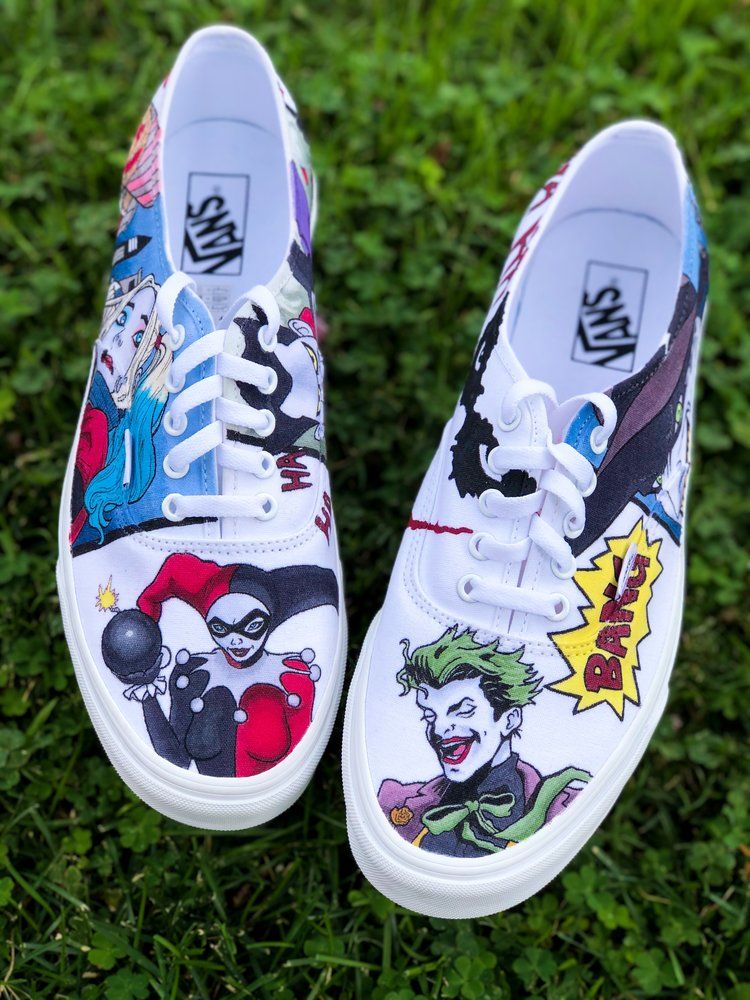 Detail Joker And Harley Quinn Vans Shoes Nomer 17