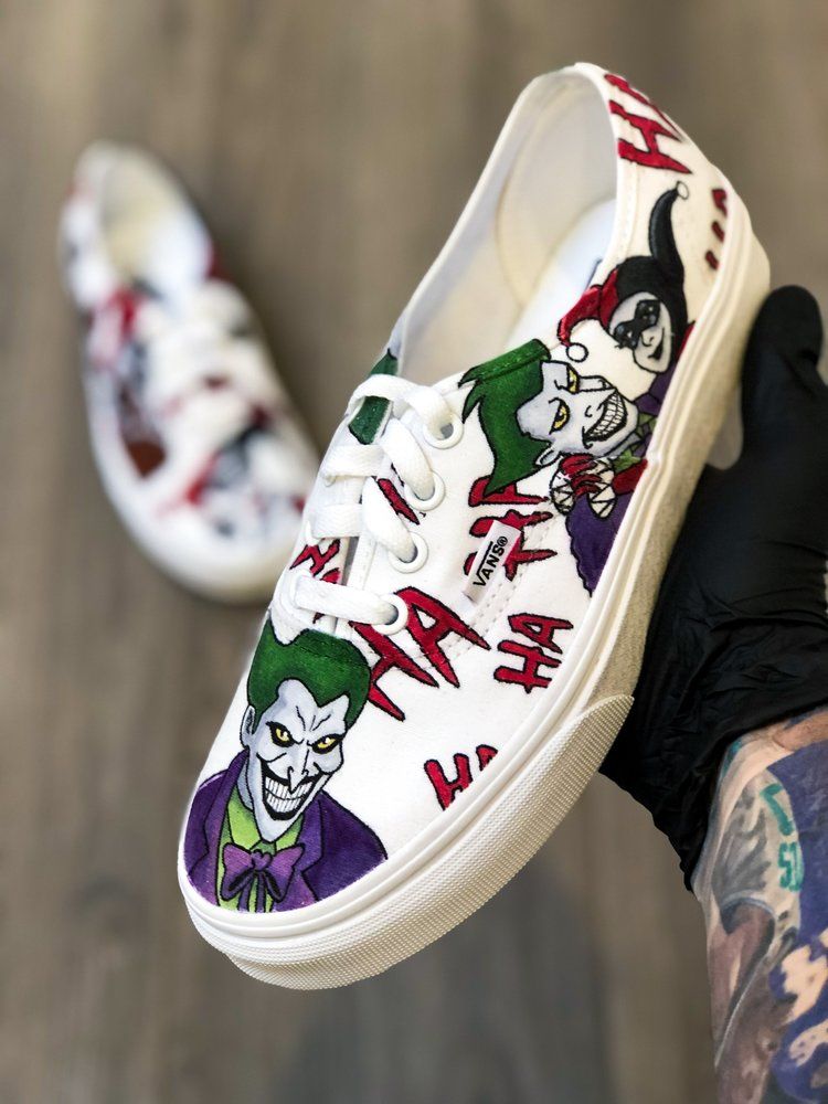Detail Joker And Harley Quinn Vans Shoes Nomer 28